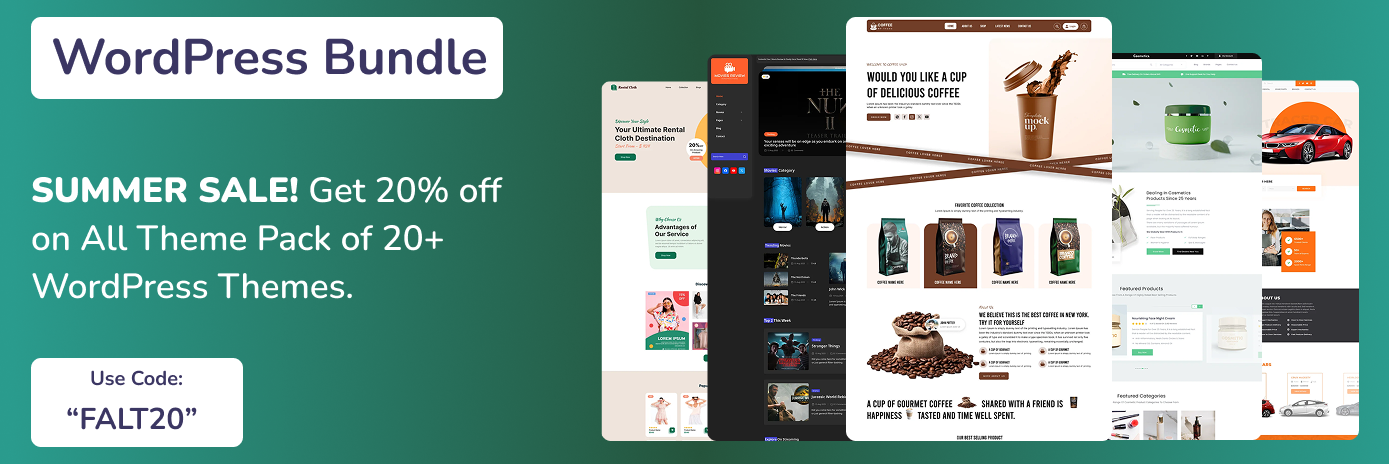WordPress Theme Bundle Banner Home Page