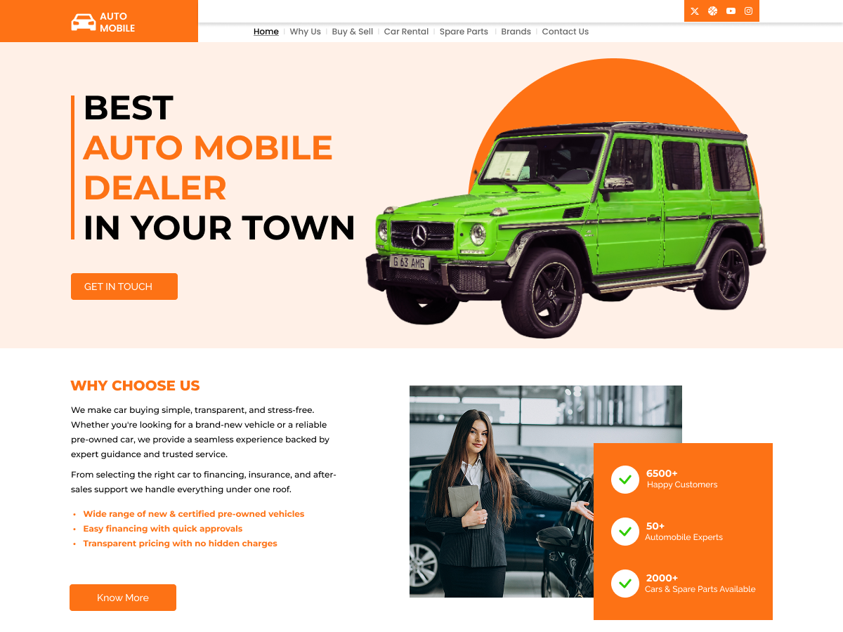 Free Auto Mobile WordPress Theme